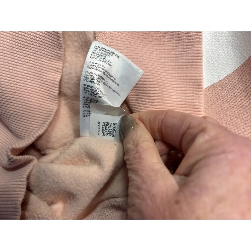 The North Face Mens Half Dome Logo Hoodie Peach Pink‎ Sweatshirt Small  #1139